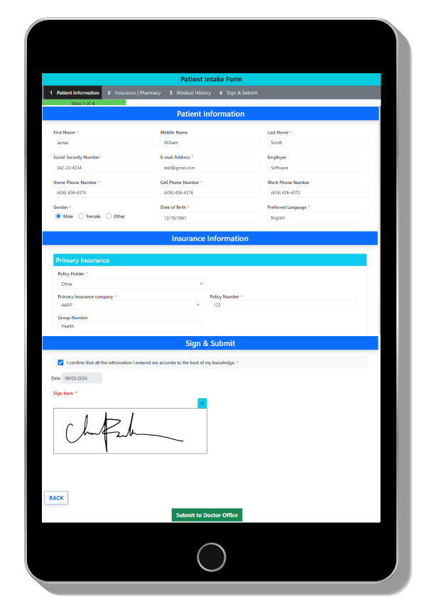 Online form
